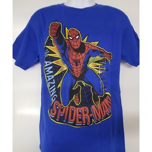 Marvel Amazing Spider-man Graphic Short Sleeve T-shirt Adult Size M Blue